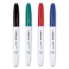 Pen Style Dry Erase Marker, Fine Bullet Tip, Assorted Colors, 4/Set2