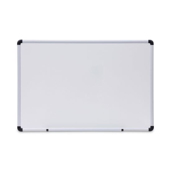 Dry Erase Board, Melamine, 36 x 24, White, Black/Gray Aluminum/Plastic Frame1