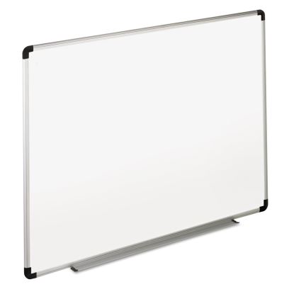 Dry Erase Board, Melamine, 48 x 36, White, Black/Gray Aluminum/Plastic Frame1