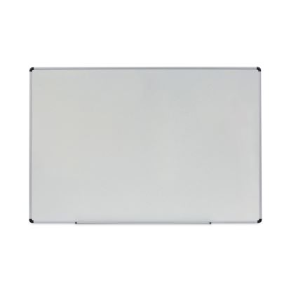 Dry Erase Board, Melamine, 72 x 48, White, Black/Gray Aluminum/Plastic Frame1