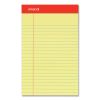 Perforated Ruled Writing Pads, Narrow Rule, Red Headband, 50 Canary-Yellow 5 x 8 Sheets, Dozen1