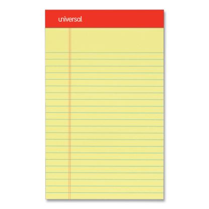Perforated Ruled Writing Pads, Narrow Rule, Red Headband, 50 Canary-Yellow 5 x 8 Sheets, Dozen1