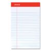 Perforated Ruled Writing Pads, Narrow Rule, Red Headband, 50 White 5 x 8 Sheets, Dozen1