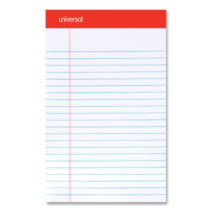 Perforated Ruled Writing Pads, Narrow Rule, Red Headband, 50 White 5 x 8 Sheets, Dozen1