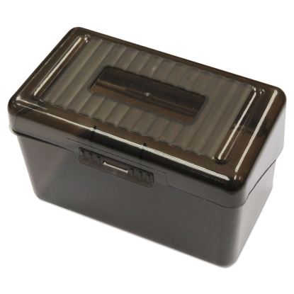 Plastic Index Card Boxes, Holds 300 3 x 5 Cards, 5.63 x 3.25 x 3.75, Translucent Black1