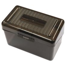 Plastic Index Card Boxes, Holds 400 4 x 6 Cards, 6.78 x 4.25 x 4.5, Translucent Black1