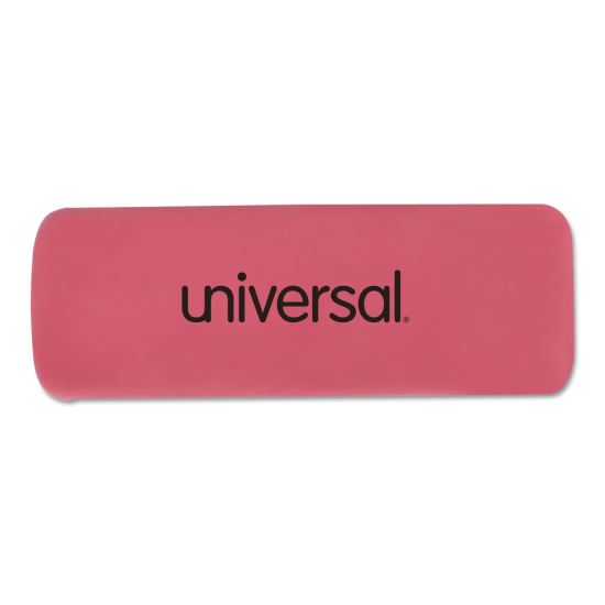 Bevel Block Erasers, For Pencil Marks, Rectangular Block, Small, Pink, 20/Pack1