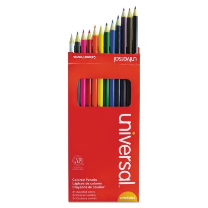 Woodcase Colored Pencils, 3 mm, Assorted Lead/Barrel Colors, 24/Pack1