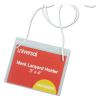 Clear Badge Holders w/Neck Lanyards, 3 x 4, White Inserts, 100/Box1