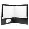 Laminated Two-Pocket Folder, Cardboard Paper, 100-Sheet Capacity, 11 x 8.5, Black, 25/Box2