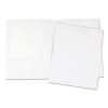 Laminated Two-Pocket Portfolios, Cardboard Paper, 100-Sheet Capacity, 11 x 8.5, White, 25/Box1