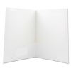 Laminated Two-Pocket Portfolios, Cardboard Paper, 100-Sheet Capacity, 11 x 8.5, White, 25/Box2