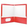 Laminated Two-Pocket Folder, Cardboard Paper, 100-Sheet Capacity, 11 x 8.5, Red, 25/Box2