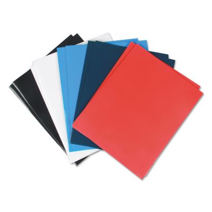 Laminated Two-Pocket Folder, Cardboard Paper, 100-Sheet Capacity, 11 x 8.5, Assorted, 25/Box1
