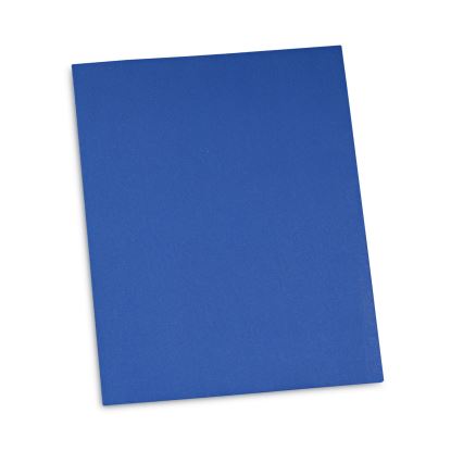 Two-Pocket Portfolio, Embossed Leather Grain Paper, 11 x 8.5, Light Blue, 25/Box1