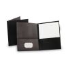 Two-Pocket Portfolio, Embossed Leather Grain Paper, 11 x 8.5, Black, 25/Box2