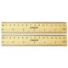 Flat Wood Ruler, Standard/Metric, 6" Long1
