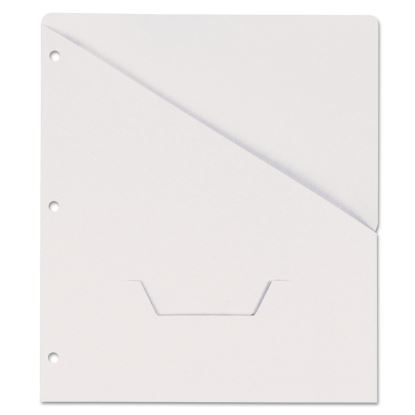 Slash-Cut Pockets for Three-Ring Binders, Jacket, Letter, 11 Pt., 9.75 x 11.75, White, 10/Pack1