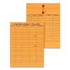 Light Brown Kraft String/Button Interoffice Envelope, #97, Two-Sided Five-Column Format, 10 x 13, Light Brown Kraft, 100/Box1