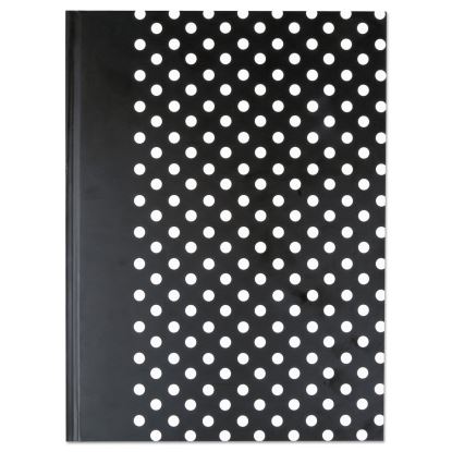 Casebound Hardcover Notebook, 1 Subject, Wide/Legal Rule, Black/White Cover, 10.25 x 7.63, 150 Sheets1