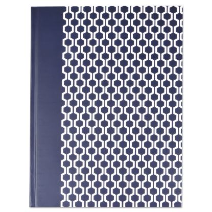 Casebound Hardcover Notebook, 1 Subject, Wide/Legal Rule, Dark Blue/White Cover, 10.25 x 7.63, 150 Sheets1