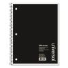 Wirebound Notebook, 3 Subject, Medium/College Rule, Black Cover, 11 x 8.5, 120 Sheets2