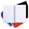 Wirebound Notebook, 3 Subject, Medium/College Rule, Assorted Covers, 9.5 x 6, 120 Sheets, 4/Pack2