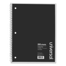 Wirebound Notebook, 5 Subject, Medium/College Rule, Black Cover, 11 x 8.5, 200 Sheets1