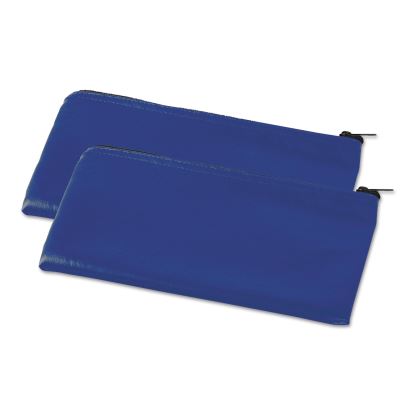 Zippered Wallets/Cases, Leatherette PU, 11 x 6, Blue, 2/Pack1