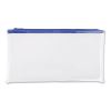 Zippered Wallets/Cases, Transparent Plastic, 11 x 6, Clear/Blue, 2/Pack2