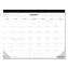 Desk Pad Calendar, 22 x 17, White/Black Sheets, Black Binding, Clear Corners, 12-Month (Jan to Dec): 20221