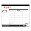 Desk Pad Calendar, 22 x 17, White/Black Sheets, Black Binding, Clear Corners, 12-Month (Jan to Dec): 20222