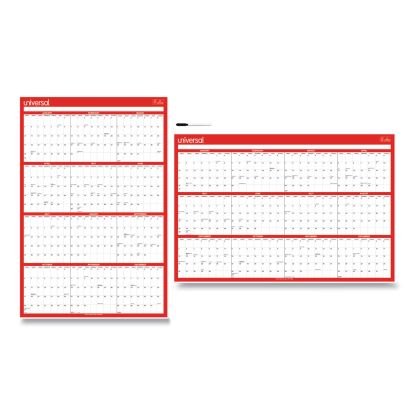 Erasable Wall Calendar, 24 x 36, White/Red Sheets, 12-Month (Jan to Dec): 20231