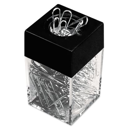 Paper Clips with Magnetic Dispenser, Small (No. 1), Silver, 100 Clips/Pack, 12 Packs/Carton1