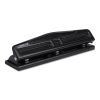 12-Sheet Deluxe Two- and Three-Hole Adjustable Punch, 9/32" Holes, Black2