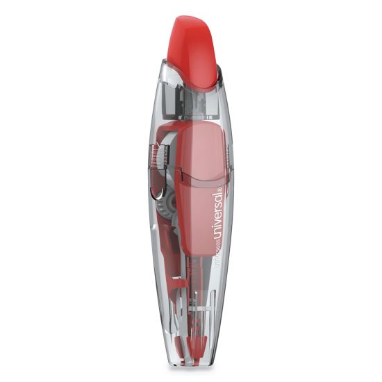 Retractable Pen Style Correction Tape, Transparent Gray/Red Applicator, 0.2" x 236", 4/Pack1