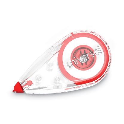 Correction Tape, Mini Economy, Non-Refillable, Clear/Red Applicator, 0.25" x 275", 10/Pack1