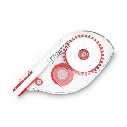 Side-Application Correction Tape, Non-Refillable, Transparent Gray/Red Applicator,  0.2" x 393", 10/Pack1