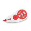 Correction Tape Dispenser, Non-Refillable, Transparent Red Applicator, 0.2" x 315", 10/Pack1