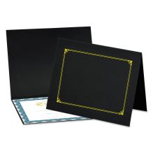 Certificate/Document Cover, 8.5 x 11; 8 x 10; A4, Black, 6/Pack1