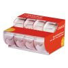 Invisible Tape with Handheld Dispenser, 1" Core, 0.75" x 25 ft, Clear, 4/Pack2