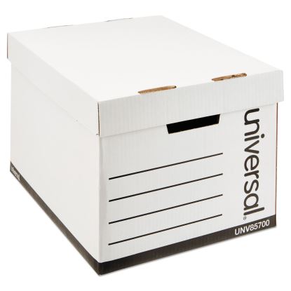 Medium-Duty Lift-Off Lid Boxes, Letter/Legal Files, 12" x 15" x 10", White, 12/Carton1