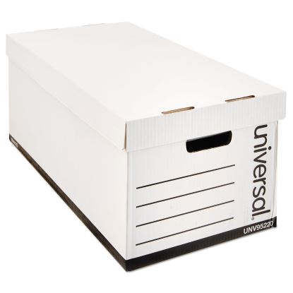 Medium-Duty Easy Assembly Storage Box, Letter Files, White, 12/Carton1