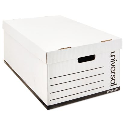Medium-Duty Easy Assembly Storage Box, Legal Files, White, 12/Carton1