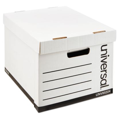 Heavy-Duty Fast Assembly Lift-Off Lid Storage Box, Letter/Legal Files, White, 12/Carton1