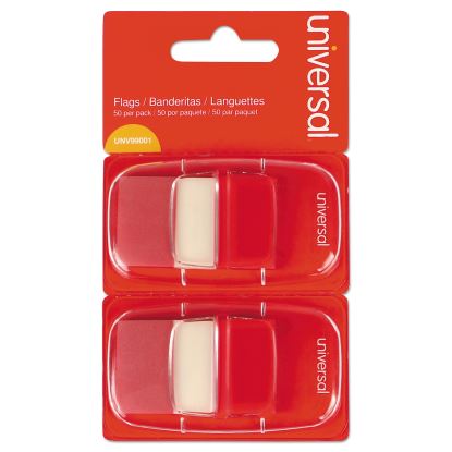 Page Flags, Red, 50 Flags/Dispenser, 2 Dispensers/Pack1