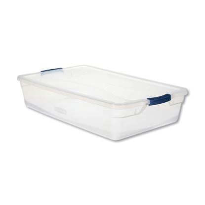 Clever Store Basic Latch-Lid Container, 41 qt, 17.75" x 29" x 6.13", Clear1