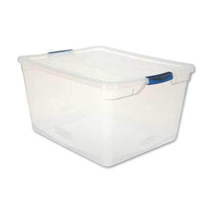 Clever Store Basic Latch-Lid Container, 71 qt, 18.63" x 23.5" x 12.25", Clear1