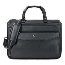 Harrison Briefcase, Fits Devices Up to 15.6", Vinyl, 16.75 x 7.75 x 12, Black1