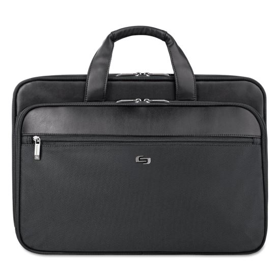 Classic Smart Strap Briefcase, Fits Devices Up to 16", Ballistic Polyester, 17.5 x 5.5 x 12, Black1